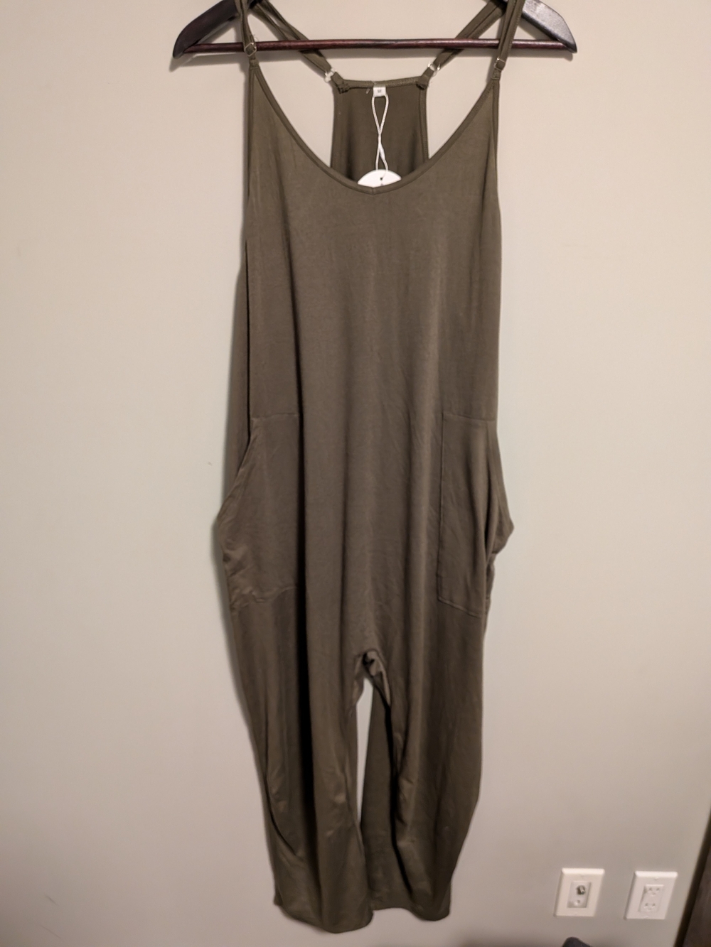New With Tags Anrabess - Olive Green Relaxed Jumpsuit with Pockets